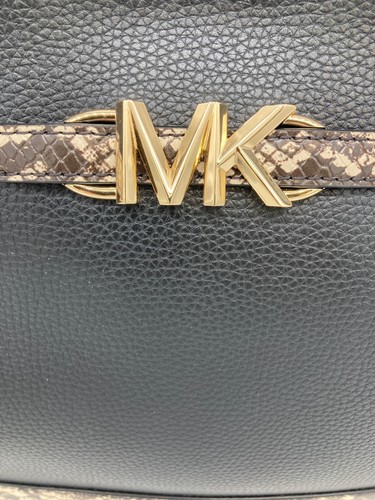 Michael Kors Tasche mit MK Logo Pebbled Leder & Faux Schlangenleder Neu mit Etikett - Bild 12 von 15