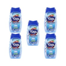 5 Pack Tums Smoothies Extra Strength 750 Antacid Berry Fusion 60 Tablets Each