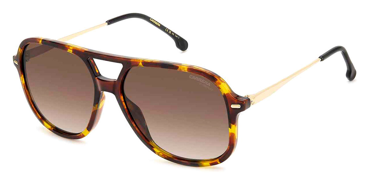 Carrera CAR Sunglasses Women Havana Brown Gradient 58mm New