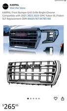 For 2021 2022 2023 GMC Yukon/Yukon XL SLT AT4 Front Grille Chrome Grill 84835787