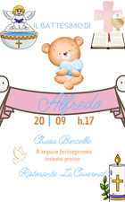 Biglietto di INVITO per Battesimo DIGITALE