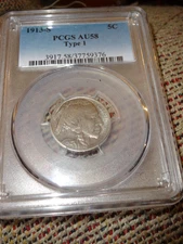 Buffalo Nickel 1913-S Type 1 PCGS AU 58