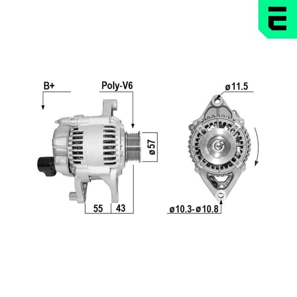 ERA Lichtmaschine Generator 75 A 12 V FüR Jeep Wrangler II 4.0 2.5 Cherokee-image