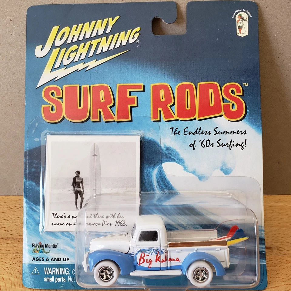 Johnny Lightning Big Kahuna 1940 Ford Pickup Surf Rods 1:64 White Lightning - Image 2 of 4