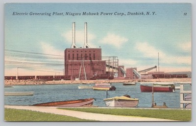 Electric Generating Plant, Niagara Mohawk Power Corp Dunkirk, New York Postcard