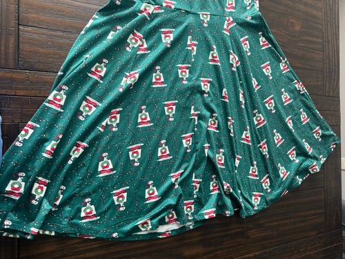 Vestido Peanuts X Único Vintage Snoopy Navidad Margot Calce y Acampanado Verde Talla 1X - Imagen 19 de 20