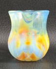 Boyd's Crystal Art Glass MINI PITCHER 1978-83 JANUARY SLAG Blue Tan Orange Glow — photo 5