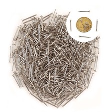 newlng 500pcs Small Nail Round Head Tiny Nails 1.5mm x 20mm, Silvery1.5*20mm