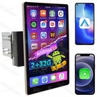 Double 2DIN Rotatable 10.1'' Touch Screen Android 13.0 Car Stereo Radio GPS Wifi