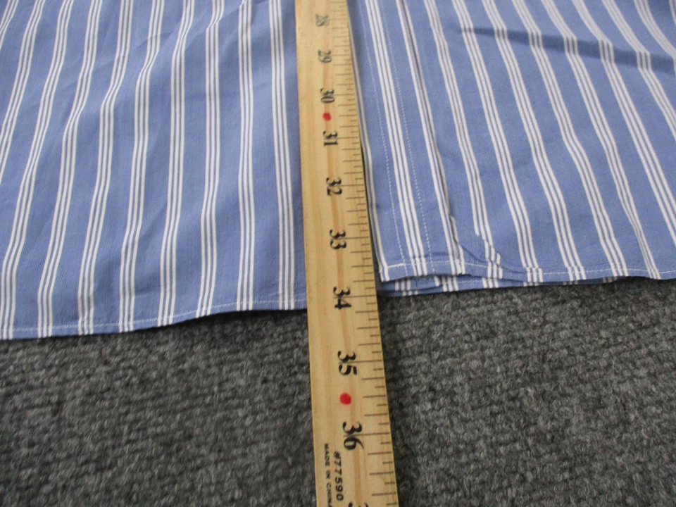 Camisa vintage Turnbull Asser para hombre 17,5 44 rayas negocios clásico puño francés Foto 4 de 4