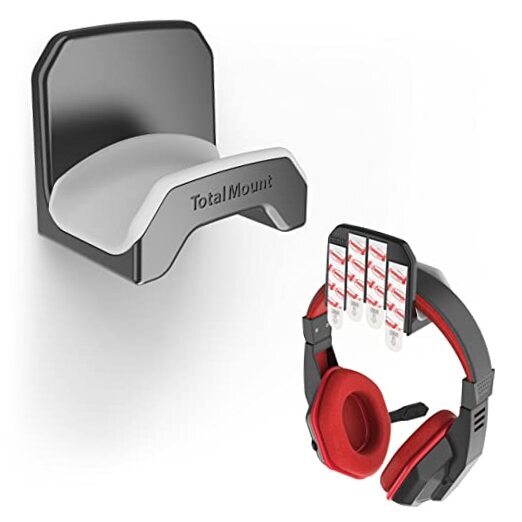 Gaming Headset Hangers – Include Removable Adhesive Strips for 2 Premium Black-image