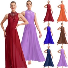 Frauen Trikotanzug Mesh-Rock Kleider Ballsaal Lyrisches Tanzkleid Abschlussball