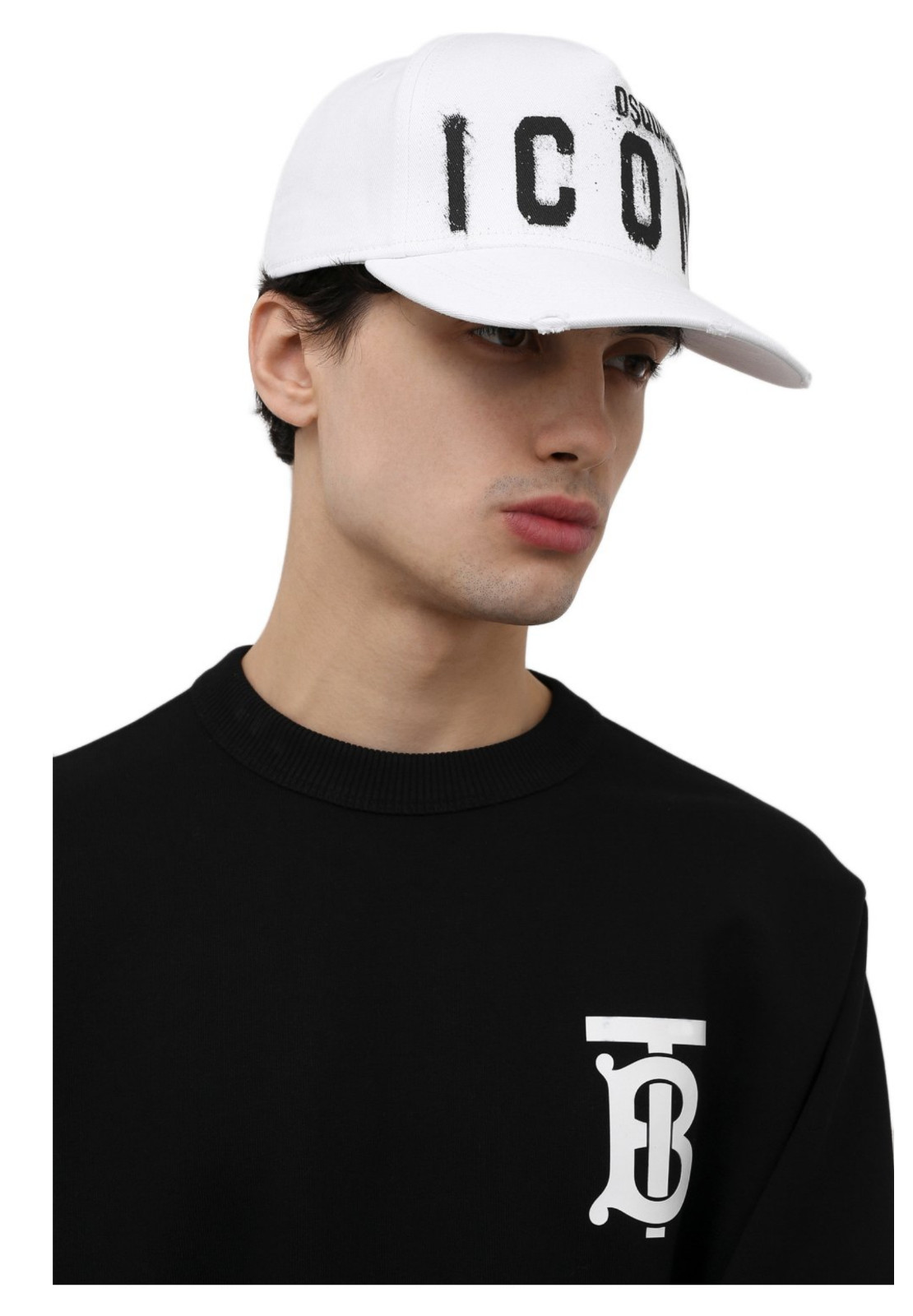 DSQUARED2 BE ICON Spray Paint Baseball Cap Trucker Hat New
