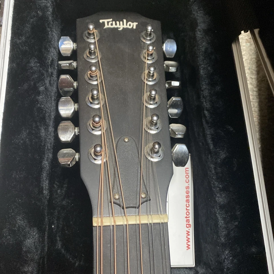 12-струнная акустическая электрогитара Taylor 150e 2018 с жестким чехлом Gator - Изображение 4 из 4