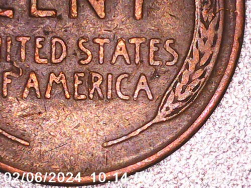 1940 WEIZENPENNY "L" in Liberty Rim Error Cent Münze (T & Y) Fehler - Bild 10 von 10