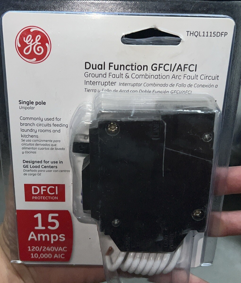 7Pcs NEW GE THQL1115DFP THQL1115DF DUAL FUNCTION AFCI/GFCI BREAKER 15A