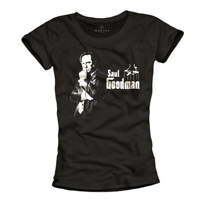 Damen T Shirt Saul Goodman Godfather Heisenberg Breaking Pinkman Bad schwarz