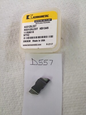 1 NEW KENNAMETAL NG-3125L TOP NOTCH EST CBN INSERTS.  GRADE KB1345. {D557}