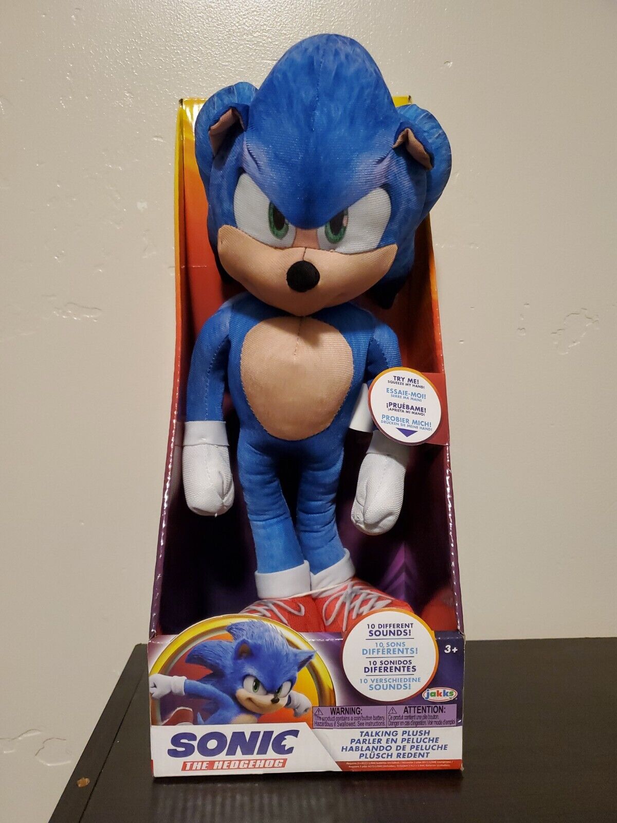 SONIC THE HEDGEHOG TALKING PLUSH 13 2020 SONIC MOVIE 192995400313