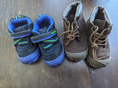 OshKosh BGosh Boys Kids Toddler Winter Summer Boots Shoes Navy Brown Sz  Strap
