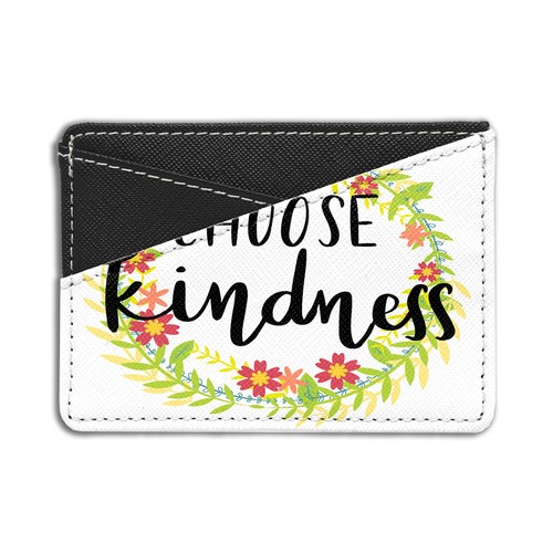peace kindness quote credit card holder wallet - s1761