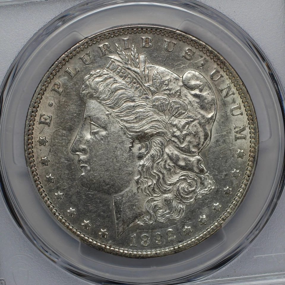 1892 Morgan Silver Dollar PCGS AU50 - Image 3 of 4