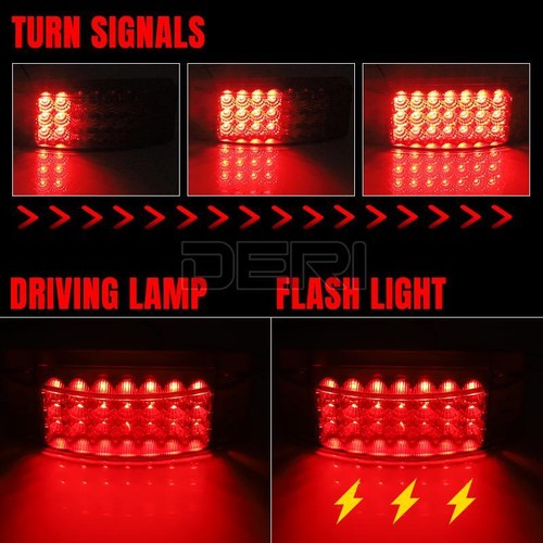 2PC Red 5" LED Side Marker Light DRL Tail Turn Signal Light Trailer Truck Bus RV - Foto 6 di 10
