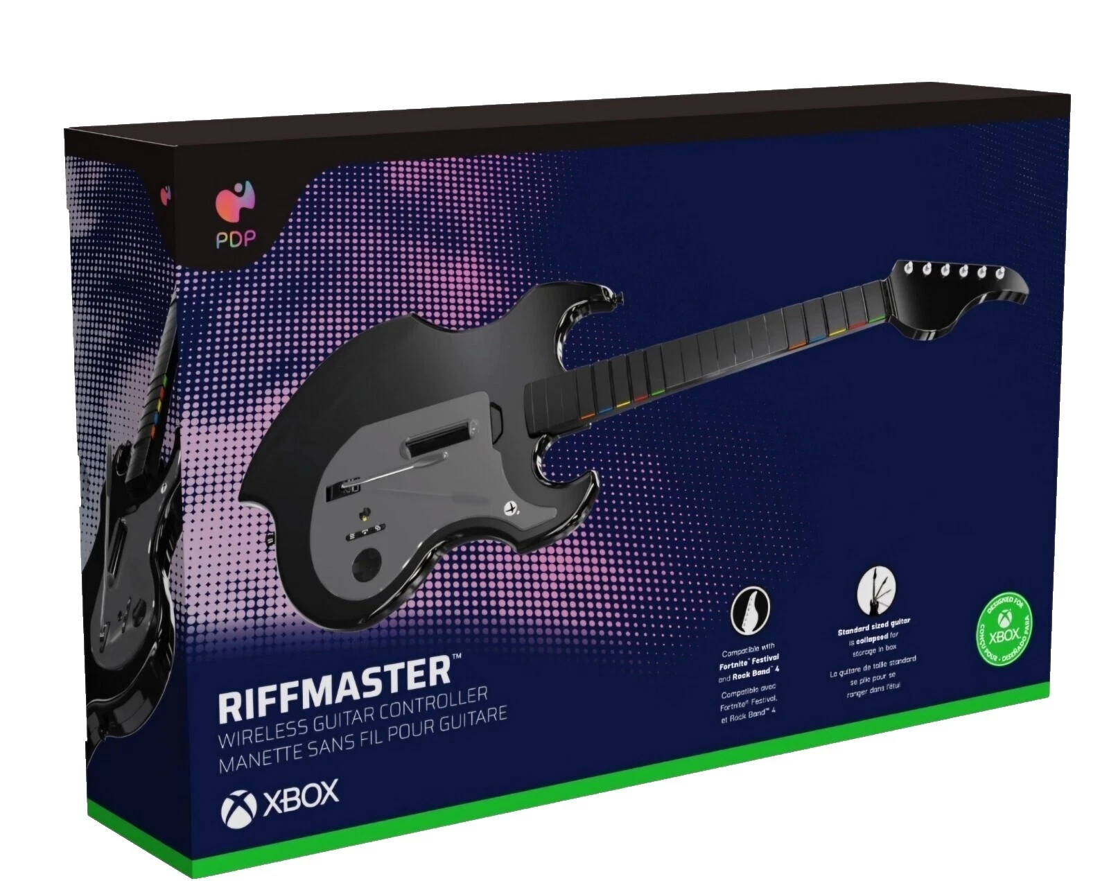 Controladores de videojuegos de guitarra Microsoft Negro