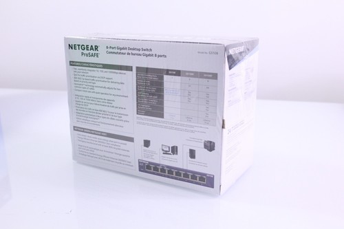 NETGEAR GS108 ProSafe (GS108-400NAS) 8 Port Standalone Gigabit Ethernet Switch - Photo 2/2