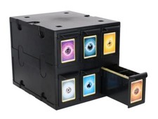 BCW 6-Drawer Collectible Card Bin Plastic Card Catalog Storage Box New Black