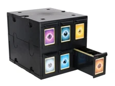 BCW 6-Drawer Collectible Card Bin Plastic Card Catalog Storage Box New Black