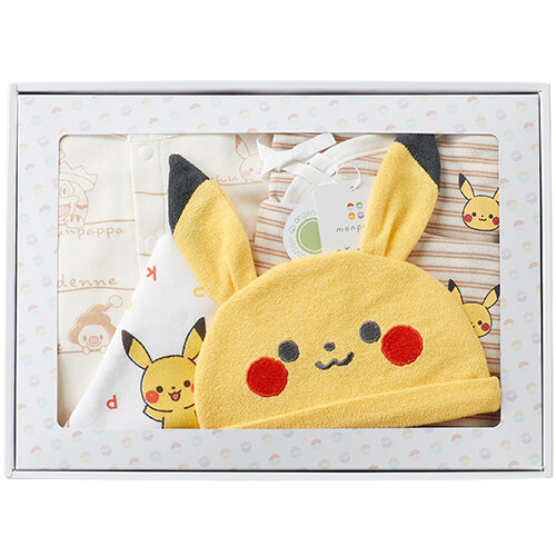 monpoke Pokemon Pikachu Organic 5Piece Birth Preparation Set Gift Baby japan - Picture 1 of 18