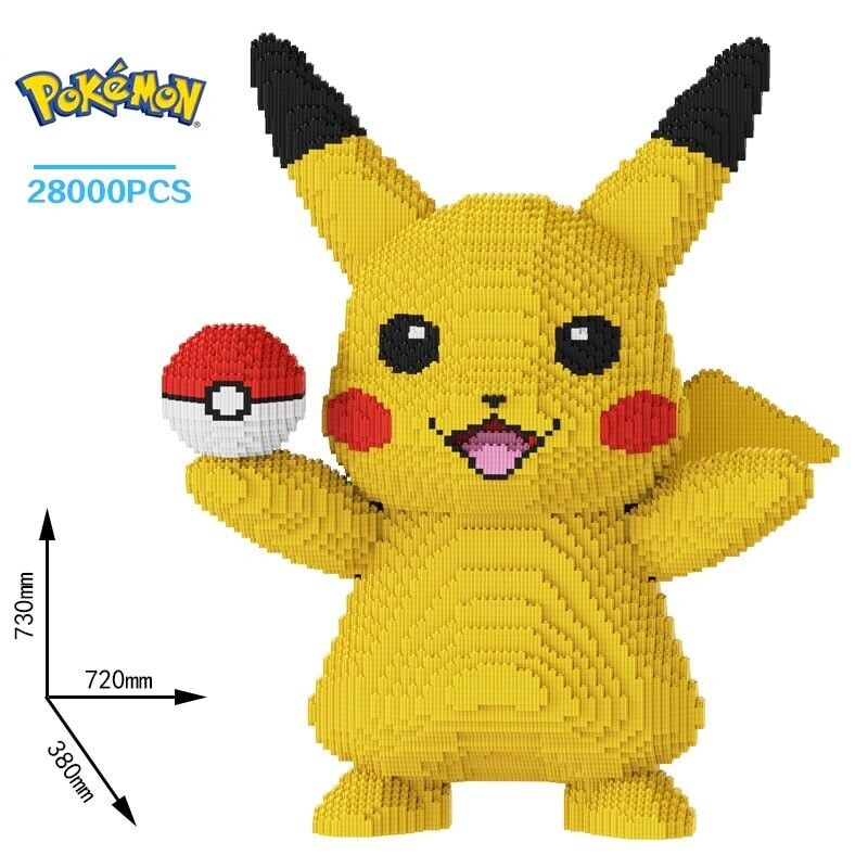 Pikachu Micro Building Blocks 28,000 Piece Set Fun Gift Mindfulness Pokemon Toy