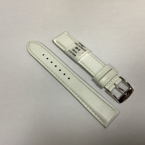 Bracelet De Montre Cuir Blanc ZRC – 22 Mm – Neuf – Véritable Cuir De Veau étanche