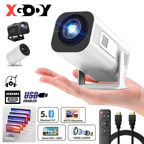 XGODY Mini Beamer 4K UHD Heimkino Android Projektor 5G WiFi Bluetooth 12000Lumen
