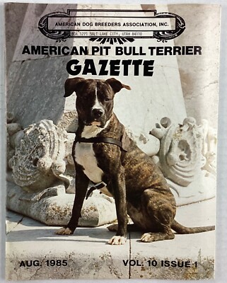American Pit Bull Terrier Gazette August 1985 Magazine ADBA APBT Matlock s Truck