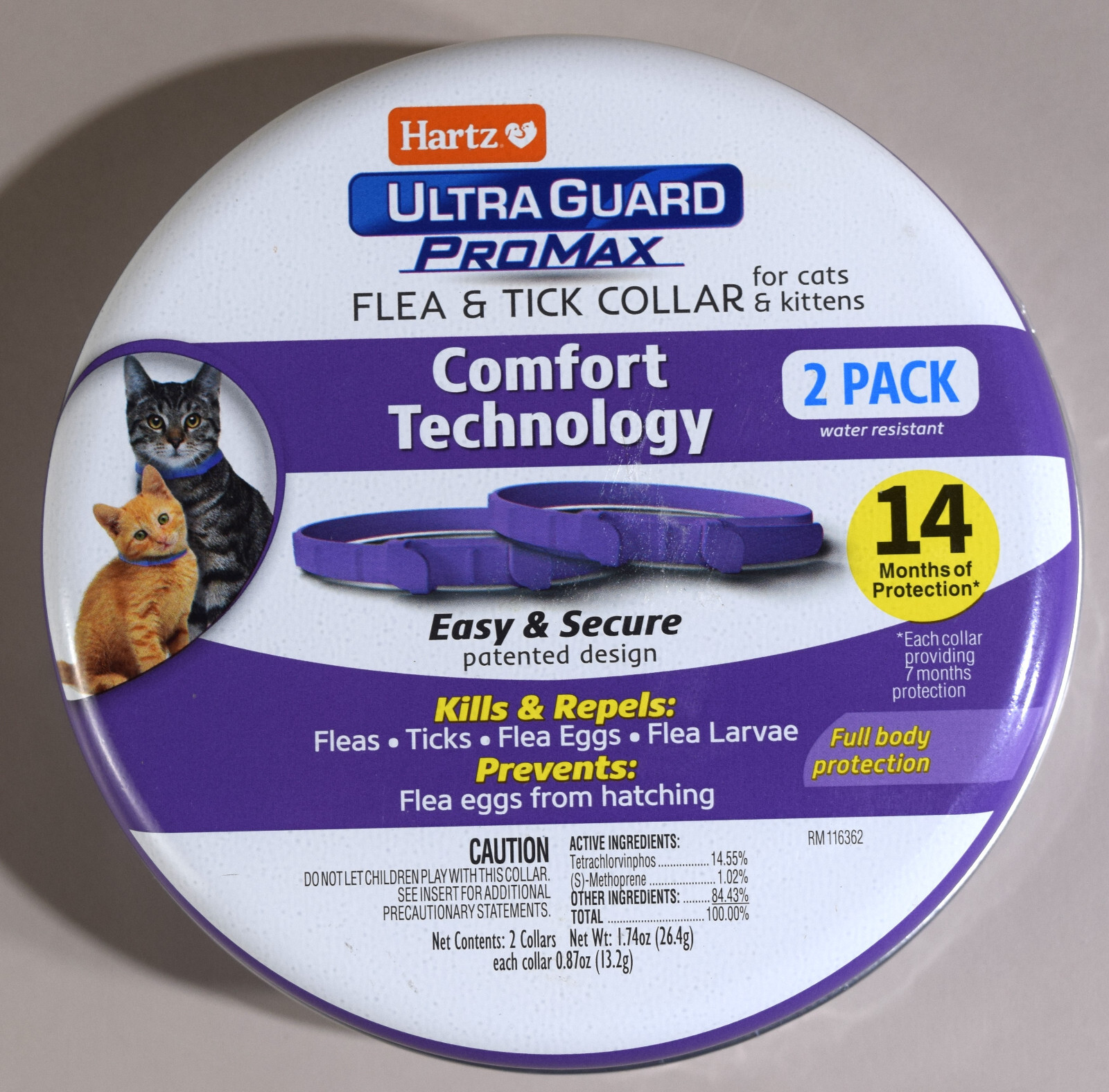 HARTZ UltraGuard PROMAX Flea & Tick 2 Collars for Cats 14 Months