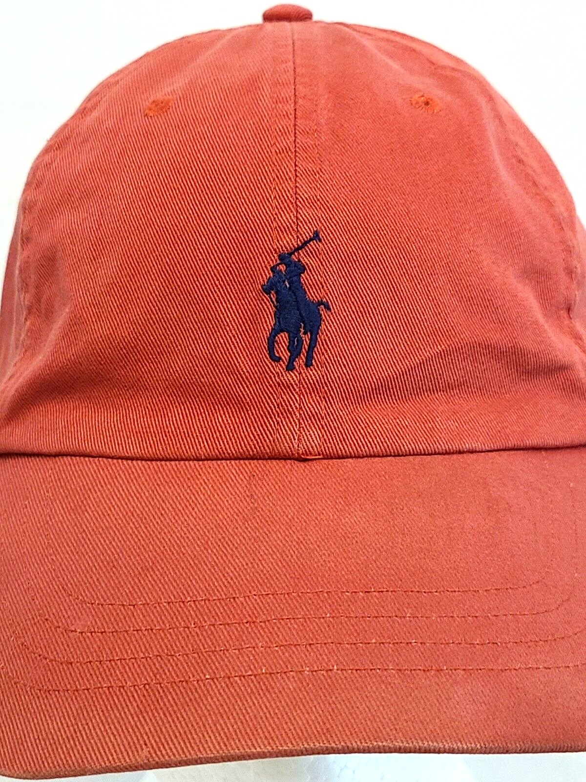 Cappello berretto Polo Ralph Lauren Pony stile vintage papà pelle rosso strapback anni 90