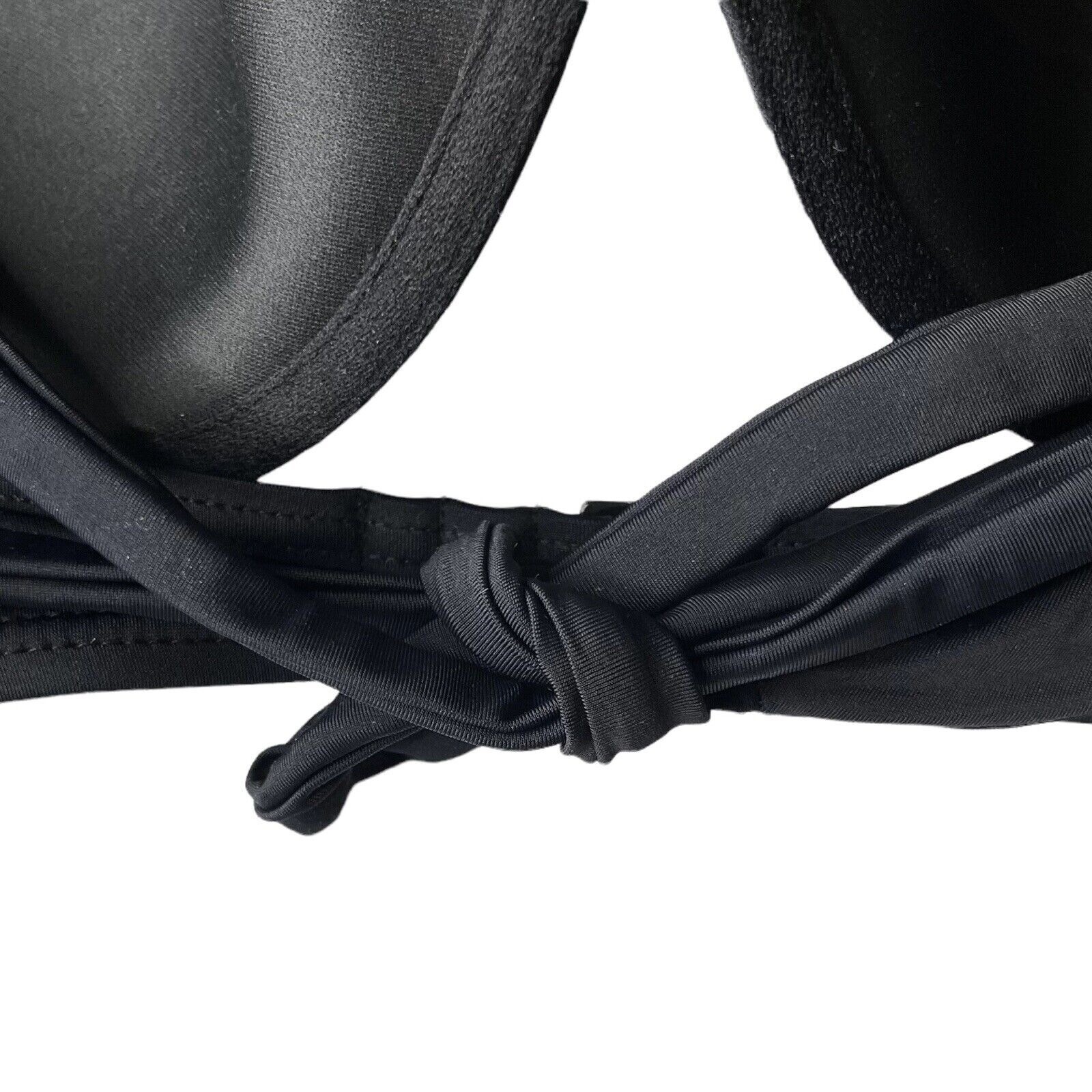 SunDazed Simone HLT Bikini Swim Suit Top Womens 34DD Black Padded New