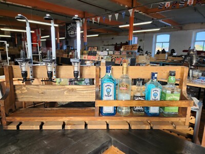 Home Bar Back Bar Gin Bar 100cm Long Wall Mounted WIth X