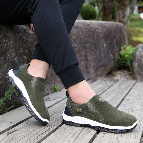 Para hombres Zapatos Atléticos Tenis Informales Transpirables Sin Cordones Correr Caminar Mocasines - Imagen 12 de 26