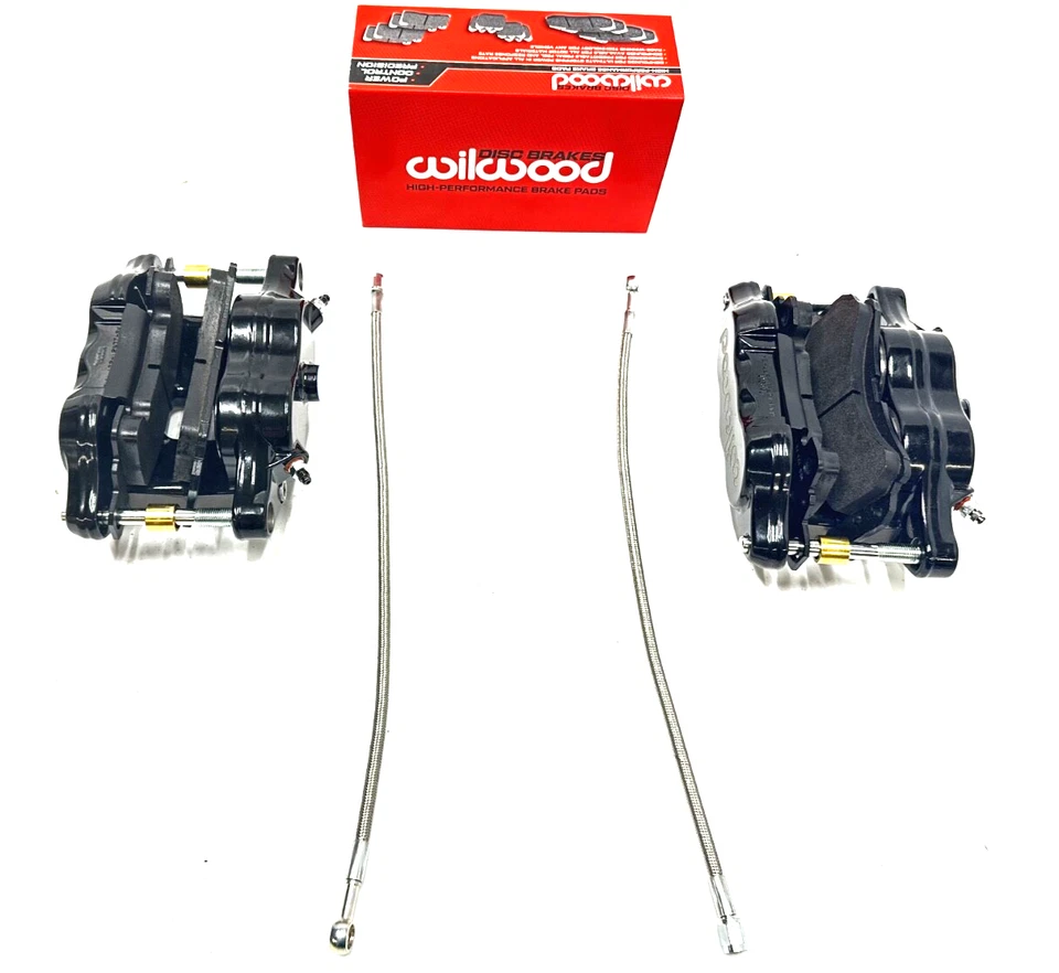 Juego de pinzas de freno cargadas Trans Am/Firebird 1970-1977 + pastillas y mangueras largas SS Foto 3 de 4