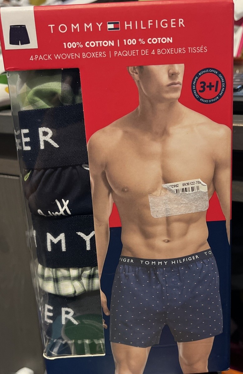 Tommy Hilfiger /Jockey 4 Pack 100% Cotton Boxers Underwear Men's