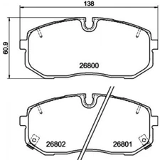 Brake pad set, disc brake Textar 2680001 for Hyundai