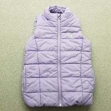 Puma Puffer Jacket Youth Small 7-8 Purple Full Zip Pockets Girls Outdoor