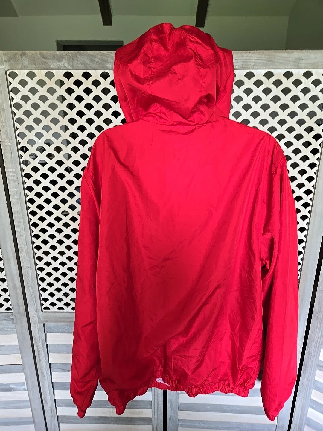 Kings Only Brand Red Windbreaker Pullover Zip Hoodie Size XL - product detail image 3