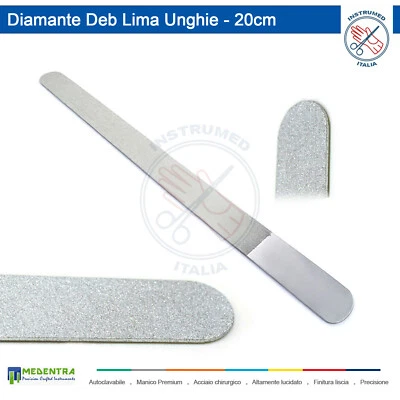 MEDENTRA Lima per Unghie Manicure Pedicure Diamante Deb Limetta Levigante delle Unghie CE