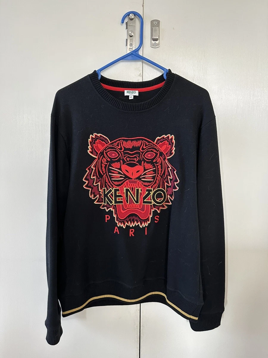 Kenzo Limited Edition Tiger Logo Embroidered Chinese New Year Black Sweatshirt