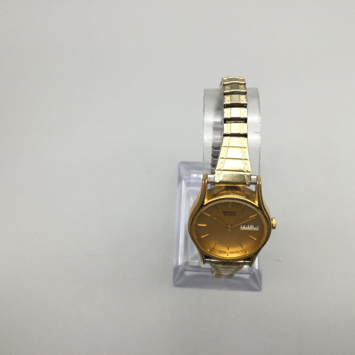 時計 Seiko wormen Vtg Seiko Watch Women 22mm 7N83-6021 Gold Tone Day Date