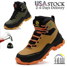 Indestructible Mens Work Hiker Boots Steel Toe Anti Puncture Safety Boots Size
